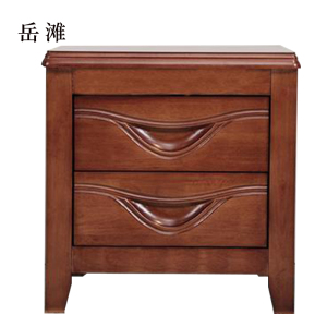 岳滩床头柜简约现代卧室床边储物柜升级款胡桃色50*41*50cm