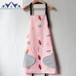 围裙女时尚家用厨房防水防油创意围腰可爱工作PVC塑料可擦手围裙 三维工匠