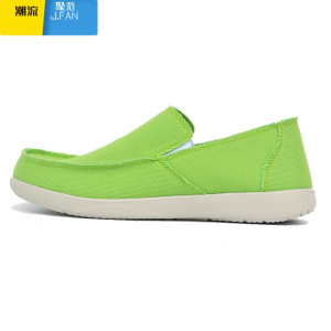 聚范款帆布鞋男一脚蹬懒人休闲轻便透气男鞋老北京布鞋乞丐鞋大码