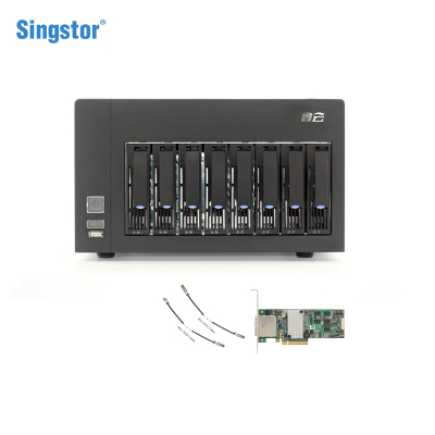 鑫云（Singstor）SS100D-08A磁盘阵列柜4K视频剪辑高速存储DAS硬盘盒盘阵整机48TB