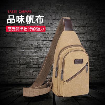 胸包男士斜挎包男包包单肩包休闲运动小背包韩版帆布跨腰包骑行