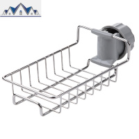 厨房收纳架抹布架子不锈钢水龙头置物架挂海绵沥水架水收纳 三维工匠