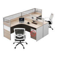 DXBG职员屏风办公桌椅组合办公室财务桌隔断员工桌椅组合T型两人位含椅(不含柜)