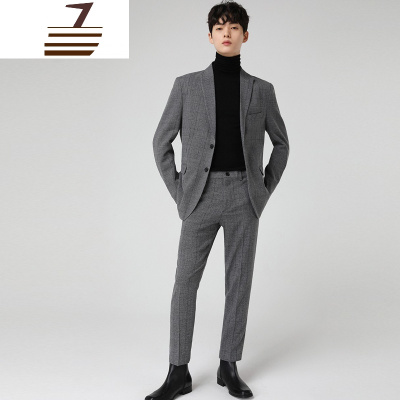 NEWLAKE男士西装男士套装韩版休闲修身青少年英伦风学生西服外套2019潮流