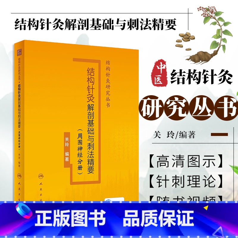 [正版]结构针灸解剖基础与刺法精要(周围神经分册)腧穴定位穴位针刺神经董氏奇穴大成甲乙经自学初学者经络中医书籍人民卫生