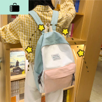 帆布书包女学生韩版初中生校园原宿高中2020新款双肩包ins风背包NEW LAKE