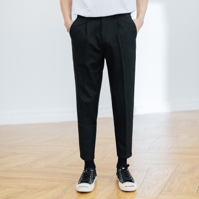 SUNTEKUOOHE休闲裤男裤子修身小西裤 2020夏季薄款韩版潮流小脚九分裤男西裤