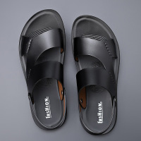 厂家拖鞋男士2026新款夏季男鞋软底休闲沙滩鞋两用牛皮凉鞋男