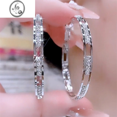 JiMi2023年新款潮高级感银银针民族风耳圈轻奢气质耳环女夸张重工耳饰