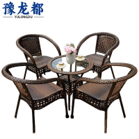 豫龙都 圆桌 一桌四椅套