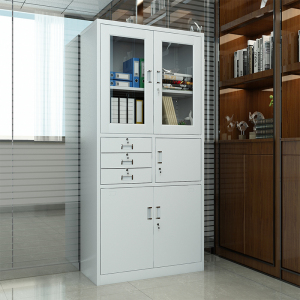 中豫鑫泽ZYXZ4071916钢制文件柜档案柜储物柜 偏三斗内保文件柜(加厚款)