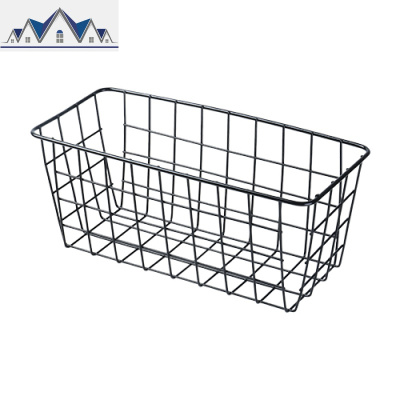 铁艺收纳筐杂物收纳篮桌面长方形零食收纳盒厨房家用浴室洗澡篮子 三维工匠