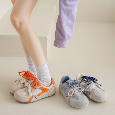 复古软底百搭德训鞋女2025春季新款潮平底轻便运动休闲单鞋