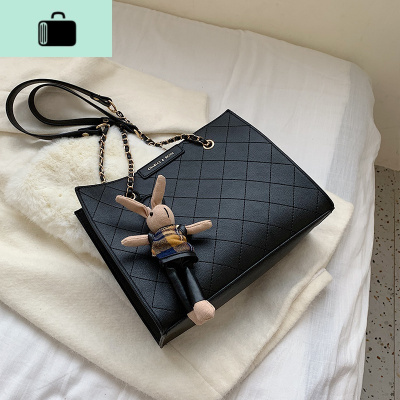 ins高级菱格包包女2020新款韩版时尚洋气百搭链条单肩斜挎小方包NEW LAKE女士单肩包