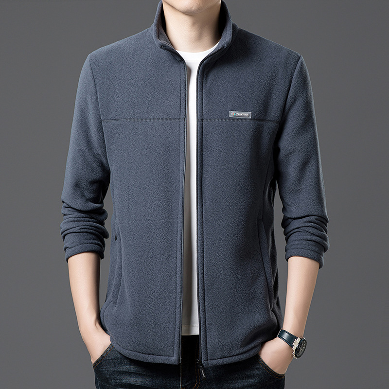 男士卫衣外套秋冬长袖潮流时尚立领拉链开衫新款休闲保暖夹克