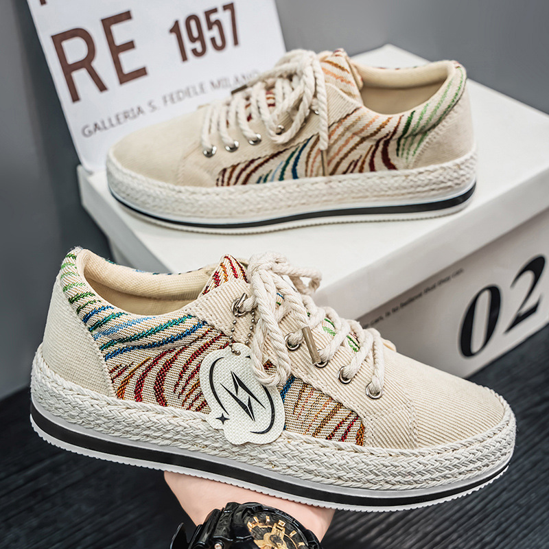 男鞋2026春季新款透气帆布鞋男布鞋百搭板鞋舒适防滑休闲运动鞋子