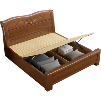 臻远 ZY-SMC-122 实木床 1.8*2.0米气压高箱 单位:1张