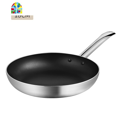 钢柄铝合金不粘锅煎锅平底锅无油烟钢煎饼锅复合底电磁炉燃气 FENGHOU 24CM(钢柄煎锅)