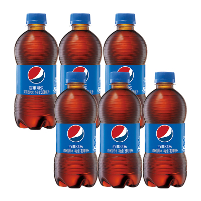 百事可乐 Pepsi 汽水 碳酸饮料 300ml*6瓶 (新老包装随机发货)