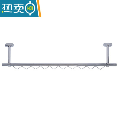 敬平304不锈钢波浪线晾衣杆阳台固定式晾衣架32mm管波浪条防风晒衣架 如需定制尺寸:咨询客服