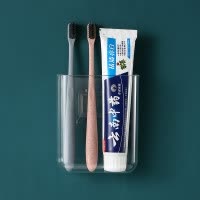 牙刷架壁挂式电动牙刷牙膏置物架免打孔卫生间挂墙式洗漱台收纳架 三维工匠 置物架[小号/可放电动牙刷]