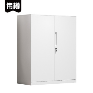 伟樽铁皮矮柜白色对开铁门900*400*1090mm台