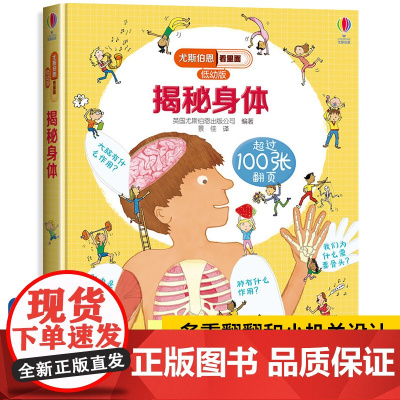 [精装硬壳]尤斯伯恩偷偷看里面低幼版揭秘身体系列儿童翻翻书 科普百科立体书3-6岁少儿幼儿启蒙认知早教书撕不烂 我们的身