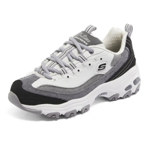 斯凯奇女鞋熊猫鞋奶茶熊运动鞋黑糖烤奶老爹鞋149906-BKGY 椰乳大理石