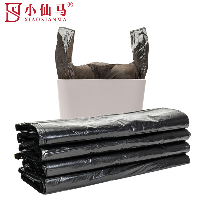 小仙马 全新料黑色垃圾袋 塑料袋 55*65cm特厚款 个