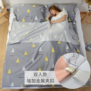 美帮汇床套旅行被套酒店隔脏睡袋成人旅游单人双人床单便携式全棉薄室内