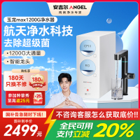 安吉尔净水器家用直饮机 RO反渗透膜净饮机玉龙/天池Max1200G双出水0阻垢剂