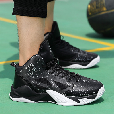 新款耐磨篮球鞋男高帮透气减震战靴学生轻便球鞋青少年防滑运动鞋