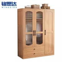 铭思达实木衣柜三门台