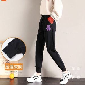 春夏季裤子女宽松显瘦大码女装可穿200斤胖妹妹裤子