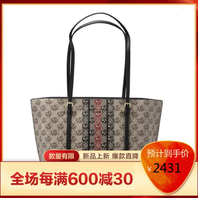 唐可娜儿DKNY2021新款手提包时尚休闲百经典款单肩包女欧美时尚优雅气质印花购物包DKJ56KHANatural
