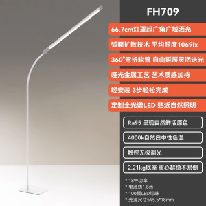 孩视宝全光谱落地护眼灯学习客厅卧室床头灯阅读台灯钢琴灯FH709 护眼落地灯