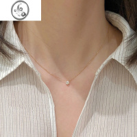 JiMi敲精致!不掉色!水钻mini隐形锁骨链镀金项链女高级感小众简约气质