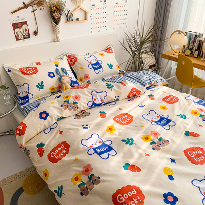 流川枫全棉喷气高支高密卡通纯棉床单四件套