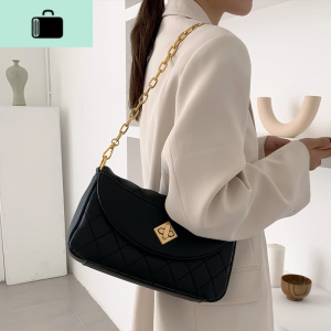 高级感链条新款小包包女2020时尚洋气菱格锁扣腋肩斜挎包NEW LAKE女士单肩包