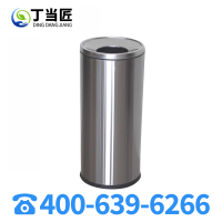 丁当匠不锈钢圆形垃圾桶公共场所大号商用公用商场影院用A53