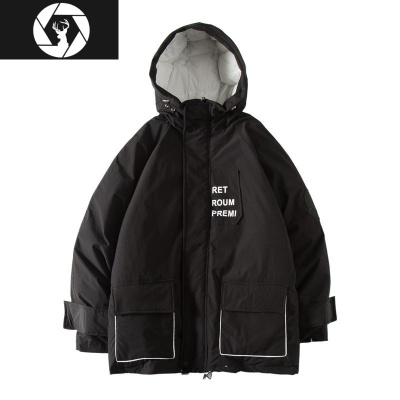 HongZun棉衣男冬季宽松港风连帽棉服韩版潮流加厚保暖情侣休闲外套棉袄潮棉衣