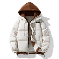 男装秋冬季情侣款时尚8色假两件面包服保暖时尚百搭休闲公版棉衣