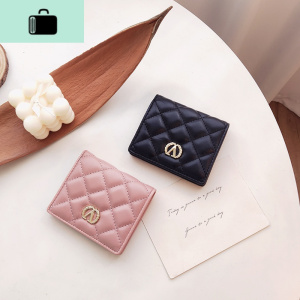 钱包女短款皮 ins2020新小巧超薄简约皮多卡位对折钱卡包一体NEW LAKE