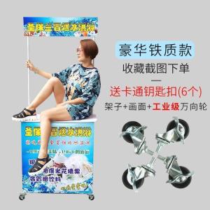汐岩台展示架便携折叠移动超市小吃车摆地摊试吃展台广告地推桌子