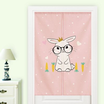 简约布艺棉麻帘卧室小清新半帘卫生间试衣间挂帘子厨房隔断短帘