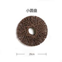 新中式墙面壁挂立体壁饰创意客厅玄关背景墙饰圆盘花艺装饰品挂件 三维工匠 大圆盘咖色