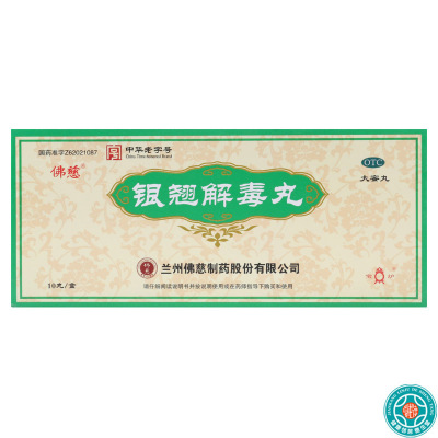 佛慈银翘解毒丸9g*10丸用于风热感冒发热头痛咳嗽口干咽喉疼痛