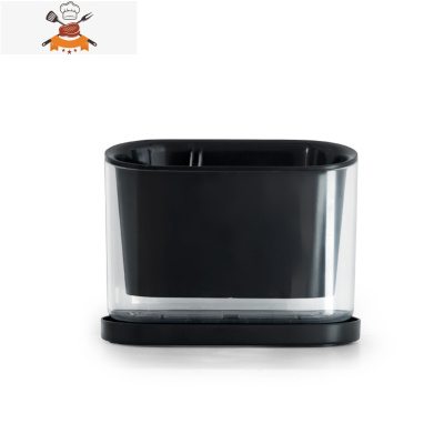 沥水筷子架笼置物架多功能厨房餐具收纳架刀架筷子筒家用 敬平 黑色升级款餐具架