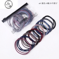 JiMi马尾发圈女扎头发皮筋黑色皮套简约气质头绳网红ins森系韩国发绳