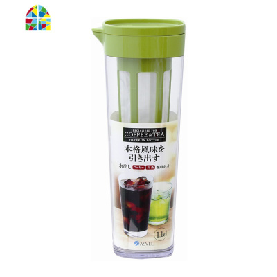 日式滤网冷水壶花果沸水茶壶冷萃壶四季常伴饮水壶 FENGHOU 8251棕1.1L凉水壶